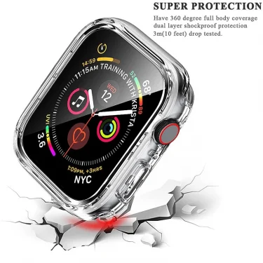 Tempered Glass+cover For Apple Watch Accessories 45mm 41mm 44mm 40mm 42mm Screen Protector Apple watch Case serie 9 4 5 6 SE 7 8 3