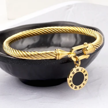 black shell Bracelets for women Stainless steel jewelry women's hand Bracelets on hand fashion jewelry accessories 2