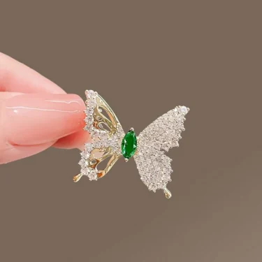 Sweet Rhinestone Pearl Insect Butterfly Brooch Pin for Women Girls Ins Style Trendy Coat Dress Wedding Party Jewelry Decoration 1