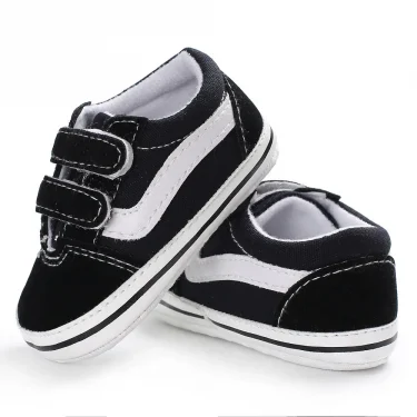 Meckior Baby Canvas Sneakers Classic Stripes Casual Baby Boy Girl Shoes Anti-slip Soft First Walkers Infant Baby Unisex Shoes 1