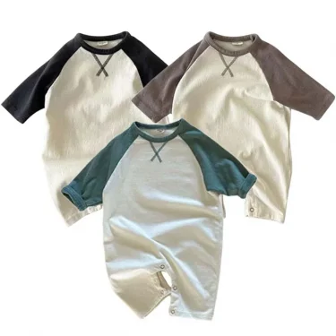 New Spring Autumn Baby Bodysuit Soft Cotton Toddler Jumpsuits for Girls Boys Newborn One-Piece Clothes Korea Style Infant Romper 1