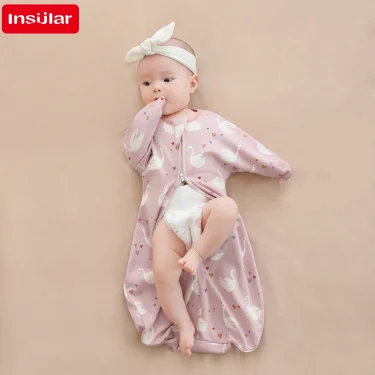 Newborn Raised Hand Anti-shock Cotton cartoon Swaddle Blanket New Born Baby Items Baby Swaddles 2