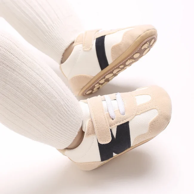 Newborn Baby Sneakers Letter Patchwork Baby Casual Shoes Anti-slip Hundred Toddler Baby Boys Girls Shoes 0-18 Months 6