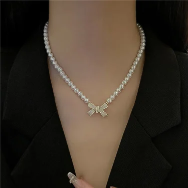 Coquette Aesthetic Pearl Necklace Korean Fashion Choker Planet Necklace Heart Pendant Y2k Accessories Cool Girl Hip Hop Jewelry 3