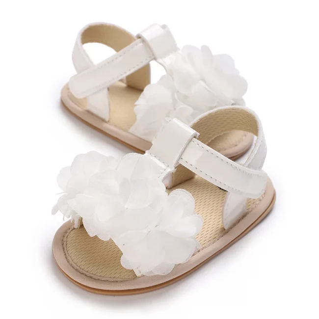 0-18 months summer baby girl sandals fashionable white princess baby shoes non slip comfortable casual walking shoes 3