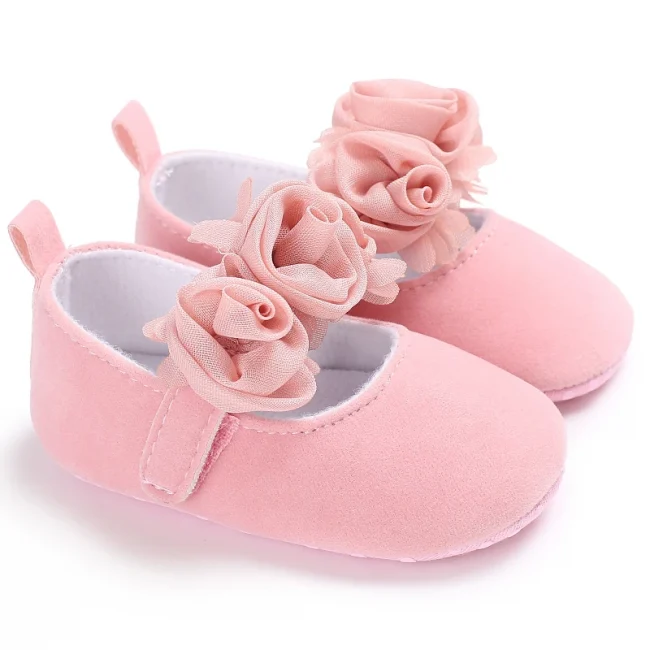 Baby Girls Fashion Lace Lace Solid Color Princess Shoes Comfortable Soft Sole Non-Slip Toddler Shoes White Baptism First Walker 2