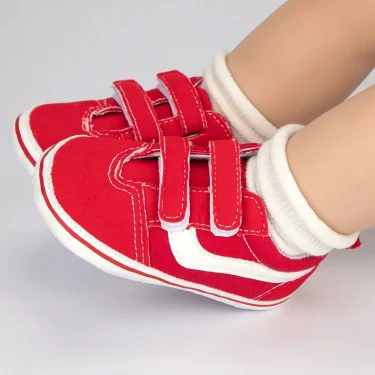 Meckior Baby Canvas Sneakers Classic Stripes Casual Baby Boy Girl Shoes Anti-slip Soft First Walkers Infant Baby Unisex Shoes 6
