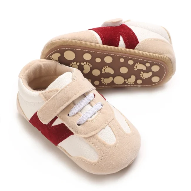 Newborn Baby Sneakers Letter Patchwork Baby Casual Shoes Anti-slip Hundred Toddler Baby Boys Girls Shoes 0-18 Months 3