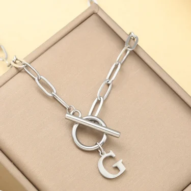 Initial Letter Superior and Simplicity Quality Stainless Steel Jewelry Necklace for Women Pendant Necklaces Women's Trend 5