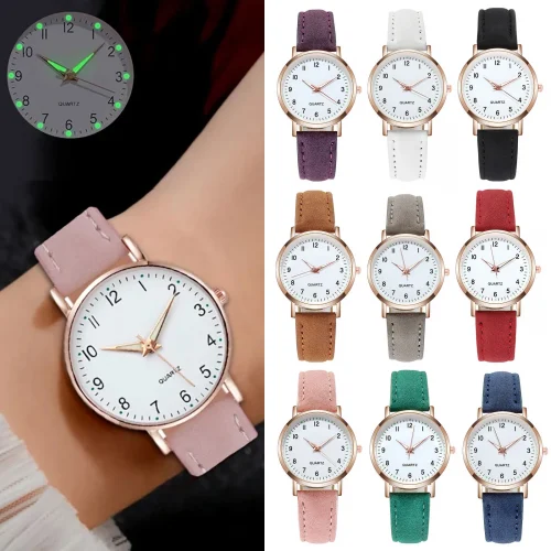 Luxury Watches For Women Diamond-studded Luminous Retro Female Watch Ladies Belt Back Light Quartz Wristwatches Relogio Feminino 1