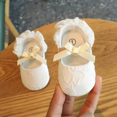 NEW Baby Baptist Shoes Girl Boy Shoes Lace Rubber Sole Anti-slip Toddler First Walkers Infant Crib Shoes Newborn Girl Moccasins 1