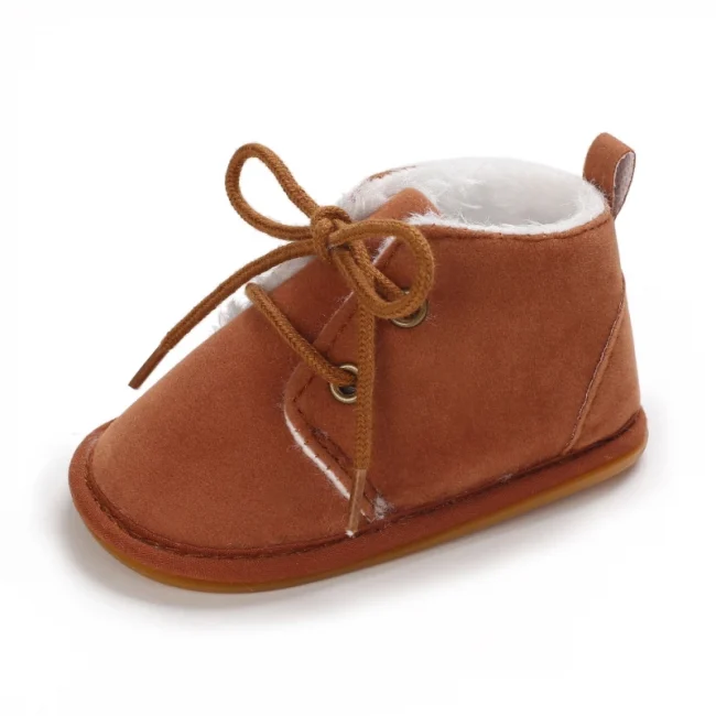 New Snow Baby Booties Shoes Baby Boy Girl Shoes Crib Shoes Winter Warm Cotton Anti-slip Sole Newborn Toddler First Walkers Shoes 6