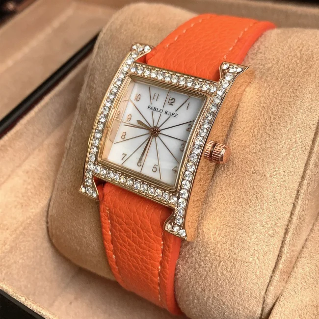 UTHAI Premium Watch Light Luxury Women Watches Square Versatile Leather Bracelet Waterproof Female Fashion Quartz Wristwatch Box 2