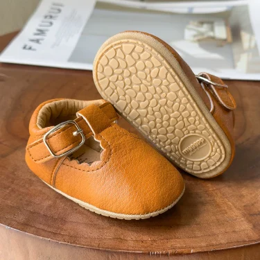 Newborn Baby Shoes Classic Stripe Leather Boy Girl Shoes Multicolor Toddler Rubber Sole Anti-slip First Walkers Infant Moccasins 4