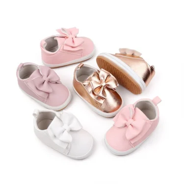 Baby Girl Shoes High Quality Soft PU for 0-9-18 Months Toddler Prewalking Outdoor Beautiful Cute Butterfly Bowknot 2024 BXC4143 5