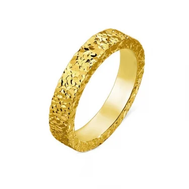 Stainless Steel 4mm Broken Ice Rings Women Size 5/6/7/8/9/10# Gold Color Bling Finger Ring Wedding Band Jewelry Girlfriend Gifts 6