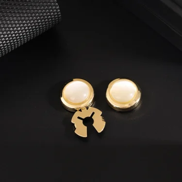 High-end Round Opal Cufflinks for Women French Fashion Business Banquet Wedding Shirt Buttons Luxulry Jewelry Accessories 5
