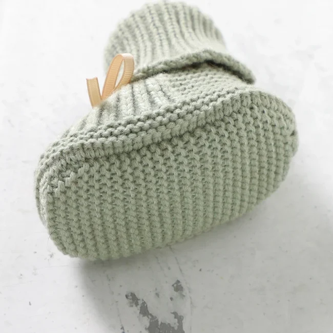 Newborn Boys Girls Indoor Floor Socks Shoes 0-18m Non-Slip Soft Bottom First Shoes 0-18m Infant Netural Solid Knitted Prewalkers 4