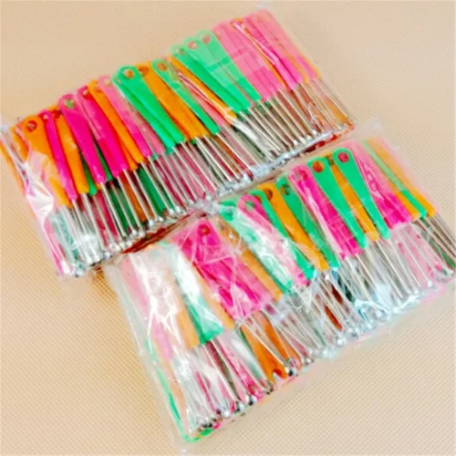 20PCS Stainless Steel Earpick Wax Remover Curette Cleaner Health Care Tools Ear Pick Plastic Handle Design For Baby Kids 1