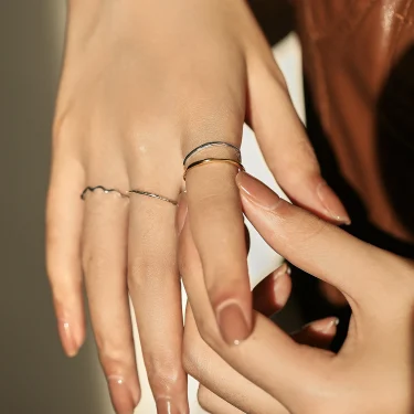 MODIAN 925 Sterling Silver Simple Fashion Stackable Ring Classic Wave Geometric Exquisite Finger Rings For Women Party Jewelry 3