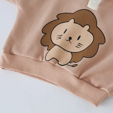 Autumn Infant Baby Girl Sweatshirt Animal Print Long Sleeve Newborn Girl Polo Shirt Striped Casual Toddler Girl Cotton Tops 3