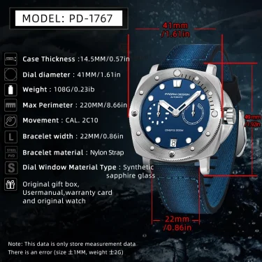 PAGANI Design New Men Automatic Mechanical Watches Diver Watch For Top Brand Luxury 200M Waterproof AR Sapphire Watch for Men 6