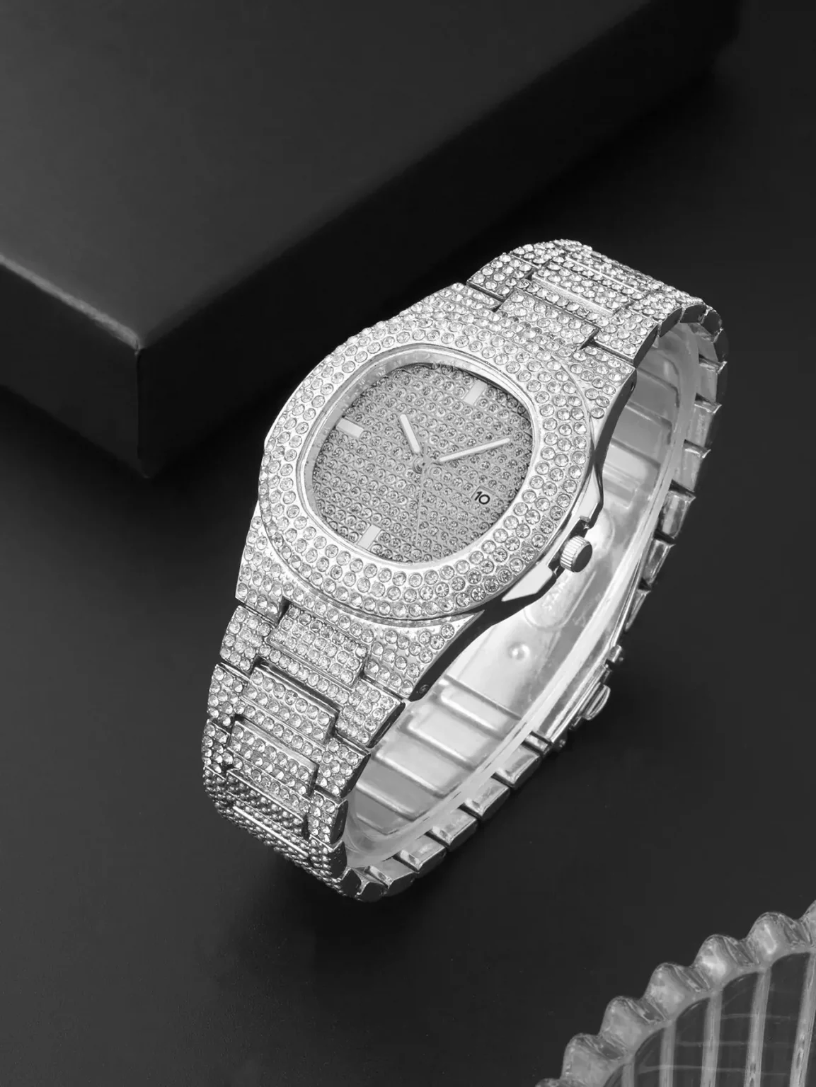 Luxury Fashion Mens Stainless Steel Watches Male Sports Quartz Wristwatch Calendar Luminous Clock Men Business Casual Watch 4