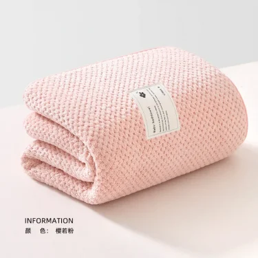 Newborn Baby Blanket Thick Absorbent Soft Fleece Baby Bath Towel Children's Bathing Beach Towels Infant Swaddle Wrap 2