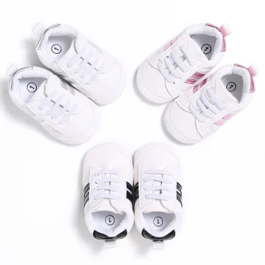 New Baby White Shoes Boys Girls Toddler First Walking Shoes Luxury Sneakers Bebes Infant Kids Designer Shoes 11 12 13cm 1