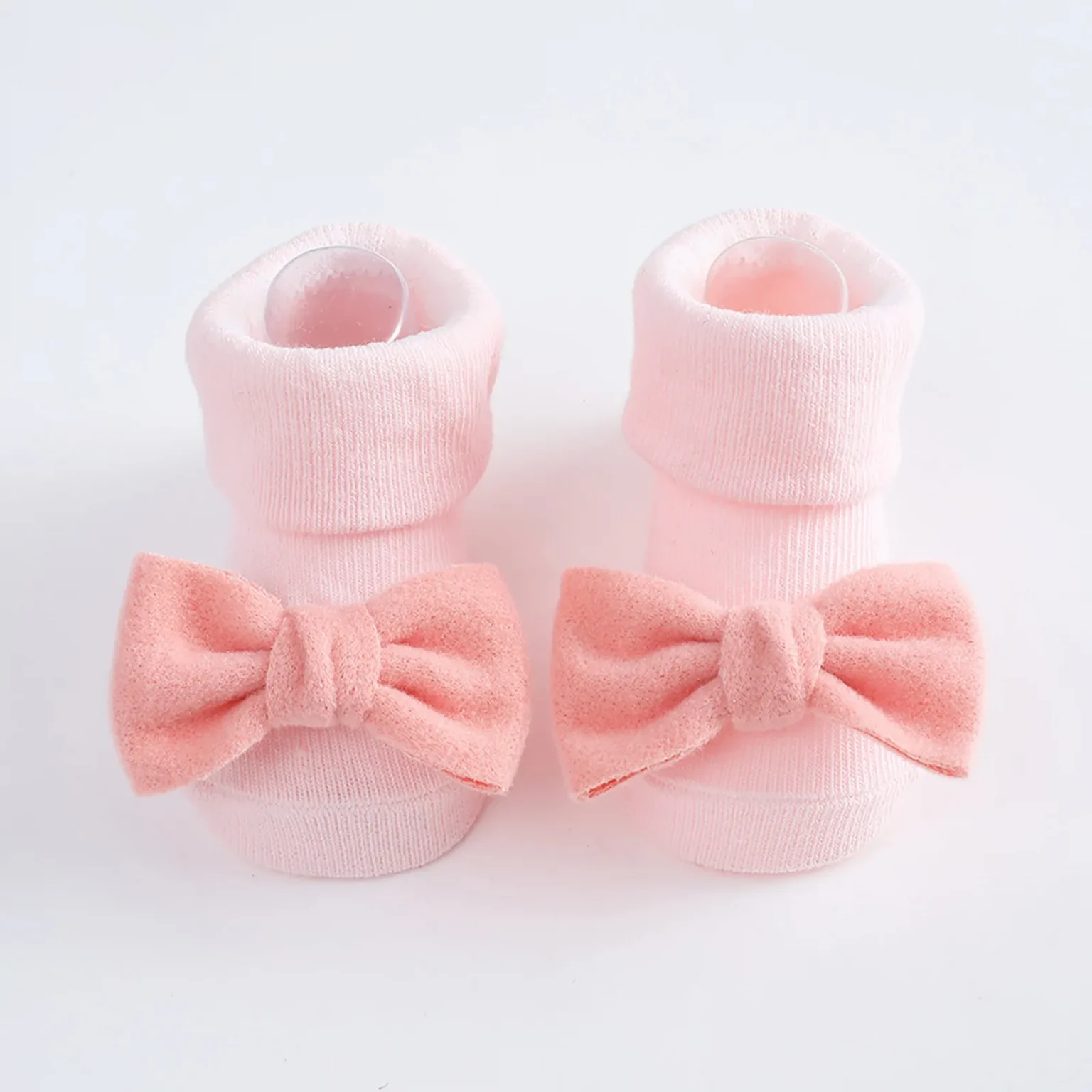 Toddler Baby Girls Socks Shoes Newborn Baby Floor Socks Bowknot Infant Baby Foot Socks First Walkers Prewalker Boots 0-12 Months 4