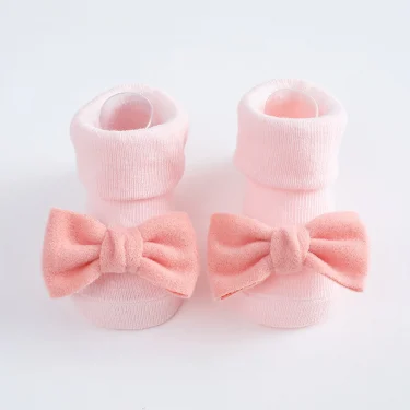 Toddler Baby Girls Socks Shoes Newborn Baby Floor Socks Bowknot Infant Baby Foot Socks First Walkers Prewalker Boots 0-12 Months 4