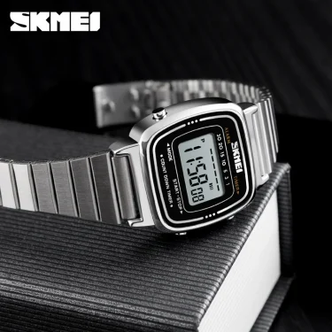 SKMEI Fashion Sport Watch Women Top brands Luxury 3Bar Waterproof Ladies Watches Small Dial Digital Watch Relogio Feminino 1252 4