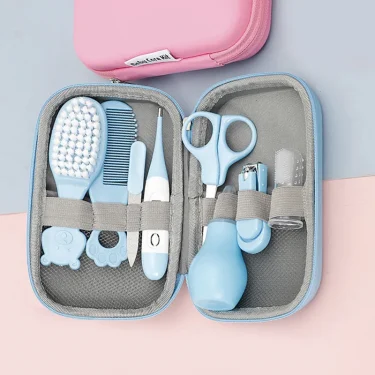 8PCS Child Care Cleaning Set Nail Clippers Comb Massage Soft Bristle Brush Set Kit 3