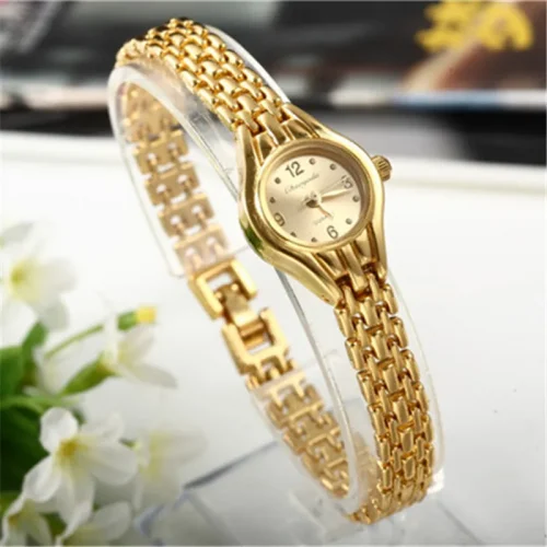 Golden Bracelet Watch For Women Small Dial Luxury Ladies Wristwatch Steel Elegant Quartz Female Clock Fashion Gift reloj mujer 1