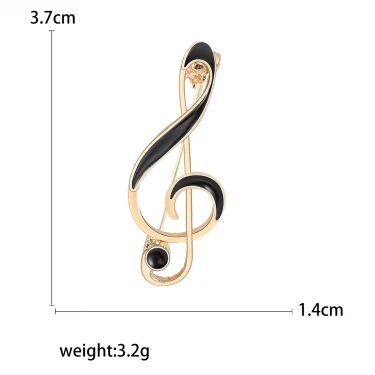Stylish Simple Music Note Pin for Women Unisex Enamel Musics Symbol Brooches Event party backpack decoration clothes accessories 6