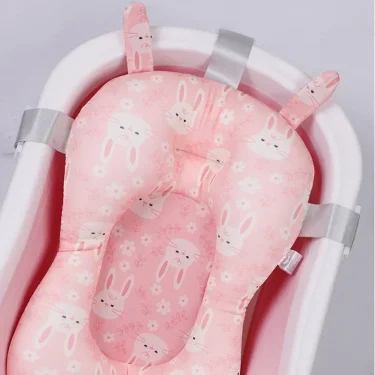 Baby Shower Bath Tub Pad Non-Slip Newborn Bathtub Mat Safety Nursing Foldable Support Comfort Body Cushion Mat Pillow Cartoon 2