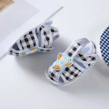 NEW Summer 0-12 Months Newborn Baby Boys Cartoon Printing Soft Crib Shoes Infant First Walker Anti Slip Sandals Soft Sole Shoes 4