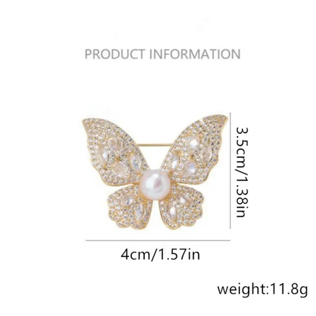 1Pc Fashion Butterfly Brooch Elegant and Exquisite Luxury Jewelry Clothing Backpack Accessories Party Banquet Birthday Gift 2025 6