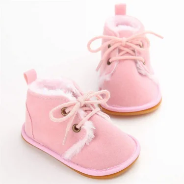 New Snow Baby Booties Shoes Baby Boy Girl Shoes Crib Shoes Winter Warm Cotton Anti-slip Sole Newborn Toddler First Walkers Shoes 3