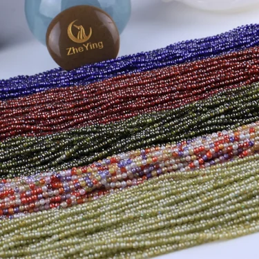 Zhe Ying AAA 2x3mm Natural Zircon Beads Mocha Brown Loose Beads Gemstone Faceted Zircon Beads for Jewelry Making Diy Accessories 5