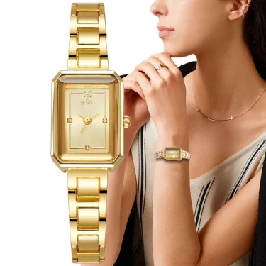 UTHAI New Women Watch Light Luxury Simple Square Stainless Steel Female Student Fashion Quartz Wristwatches 4