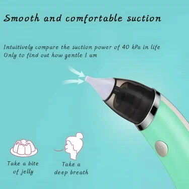 New Rechargeable Baby Nose Cleaner Silicone Adjustable Suction Electric Child Nasal Aspirator Health Safety Convenient Low Noise 4