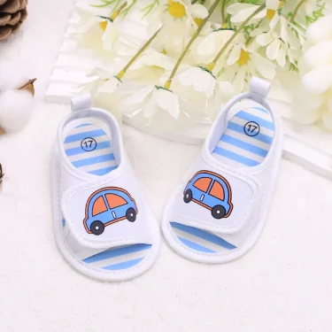 Baby toddler sandals, car soft-soled step shoes, breathable and non-slip, suitable for daily & vacation wear, spring and summer 3