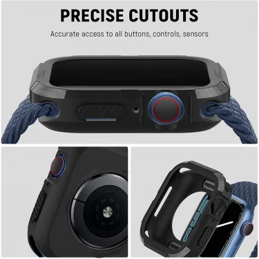 Rugged Cover for Apple Watch Case 44mm 40mm 45mm 41mm 9 8 se 6 3 iWatch Accessorie TPU Screen Protector Apple watch serie 7 case 4