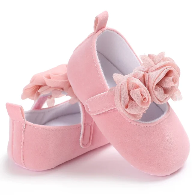 Baby Girls Fashion Lace Lace Solid Color Princess Shoes Comfortable Soft Sole Non-Slip Toddler Shoes White Baptism First Walker 4
