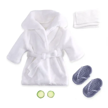 Baby Posing Costume Newborn Bathrobe Towel Set & Cucumber Slices Photo Prop 4