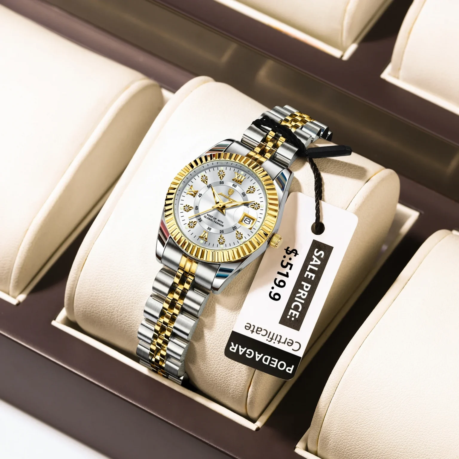 POEDAGAR Luxury Watch For Woman Luminous Waterproof Date Stainless Steel Ladies Watch Fashion Casual Quartz Women's Watches Gift 2
