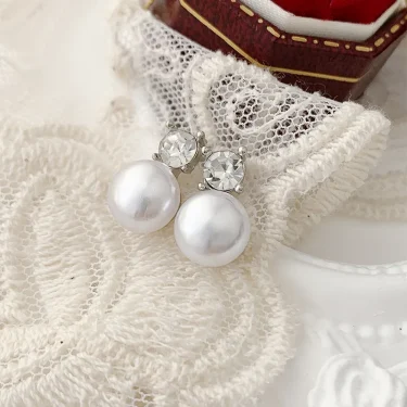 Exquisite Pearl Sparkling Zirconia Earrings No Hole Ear Clips Pearls Clip Earring Without Piercing Minimalist Earrings CEk452 3