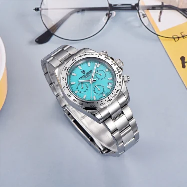 PAGANI DESIGN 2024 New Men's Sports Quartz Watch Stainless Steel Sapphire 100m WaterResistant Precision Chronograph Reloj Hombre 5