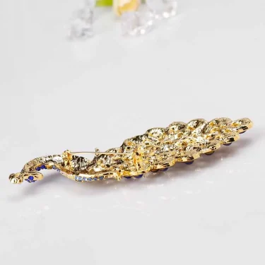 Hotsale Beautiful Sapphire Blue Crystal Rhinestone Peacock Brooch Jewelry Pin Accessories Animal Brooch 2